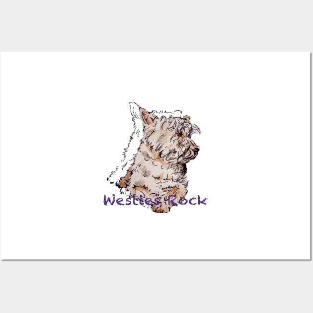 Westies Rock Wall Art by archiesgirl